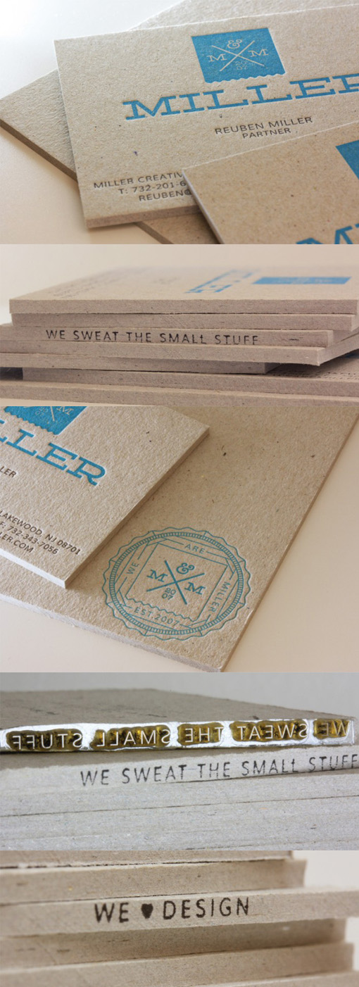 Clever Unexpected Detail On A Letterpress Business Card For A Branding Agency